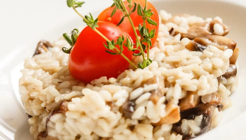 Risotto con champiñones