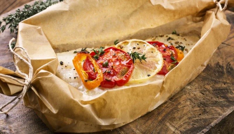 Bacalao al horno en papillote