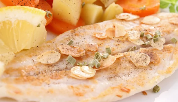 Lenguado con salsa de almendras