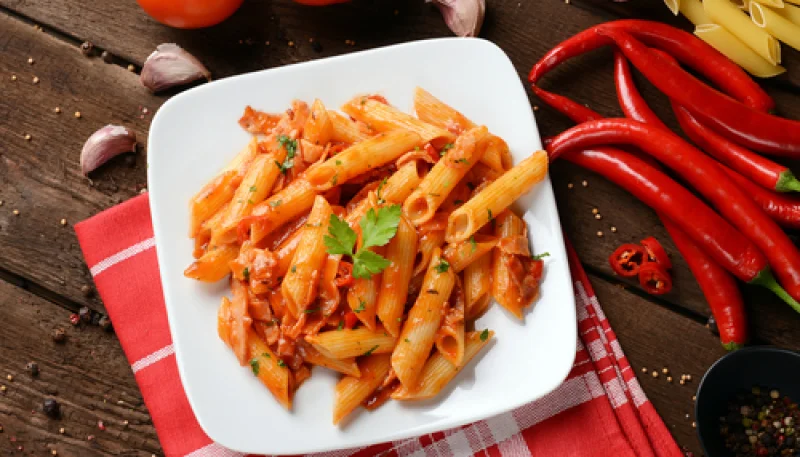 Pasta con salsa Arrabbiata