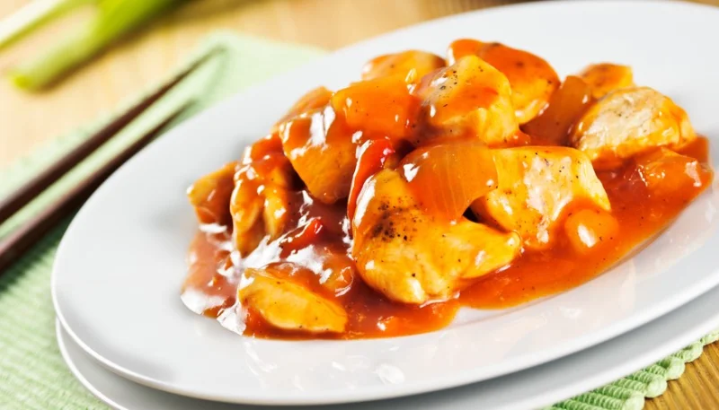 Pollo en salsa agridulce