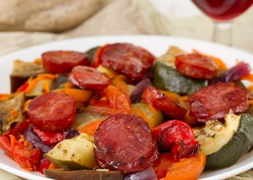 Calabacín con chorizo