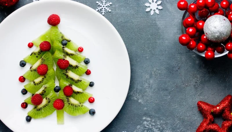 Carpaccio de frutas de Navidad