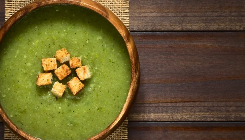 Crema de calabacín con la Vaca que ríe