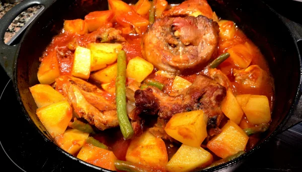 Estofado de cordero con patatas