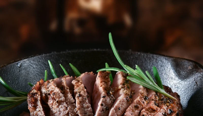 Filete de jabalí asado