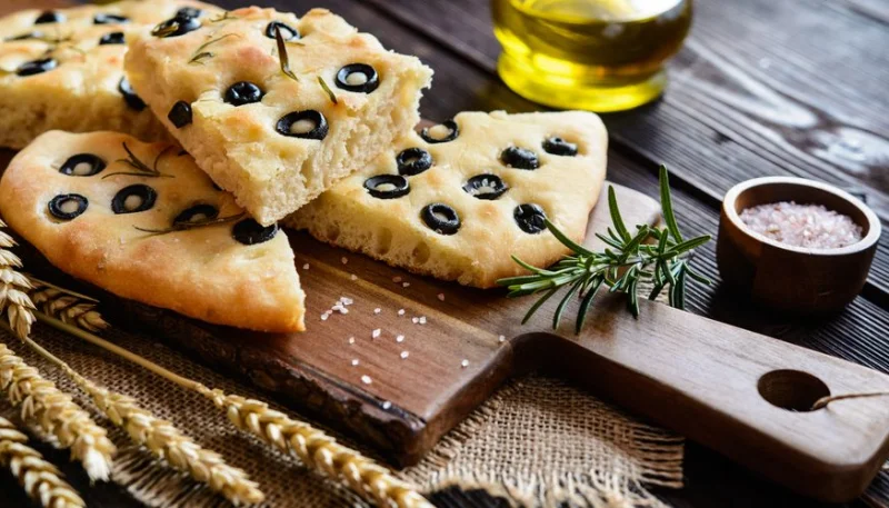 Focaccia de aceitunas