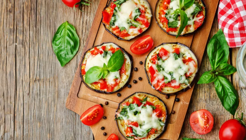 Mini pizzas de berenjenas