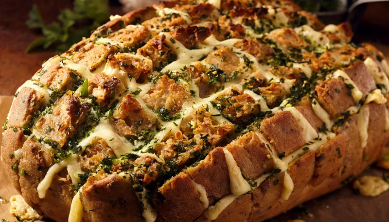 Pan relleno de queso y ajo