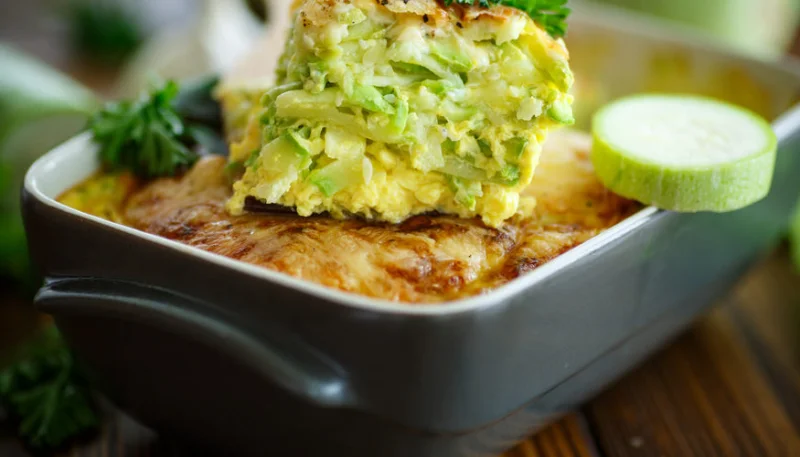 Pastel de calabacín y salmón