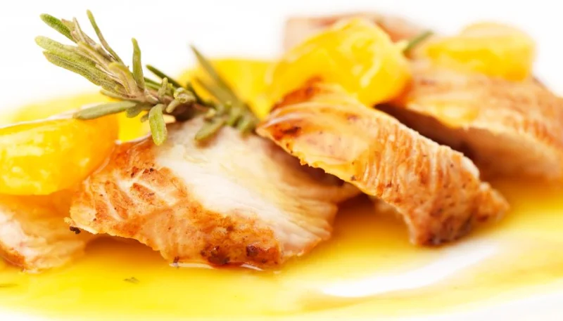 Pollo a la mandarina