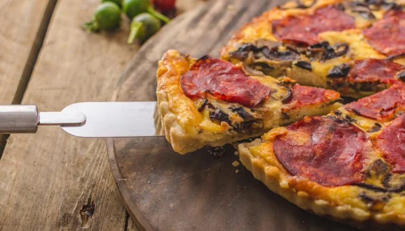 Tarta salada de chorizo ​​y queso