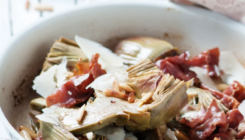 Alcachofas con jamón