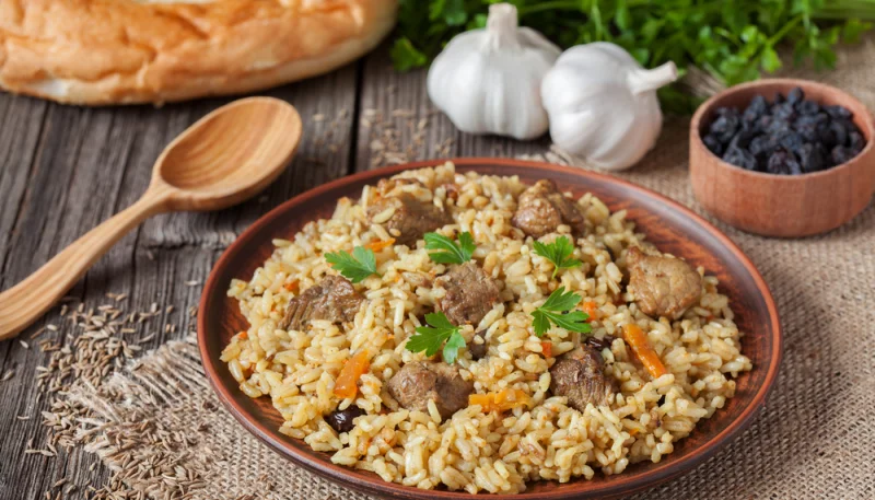 Arroz con verduras y rabo