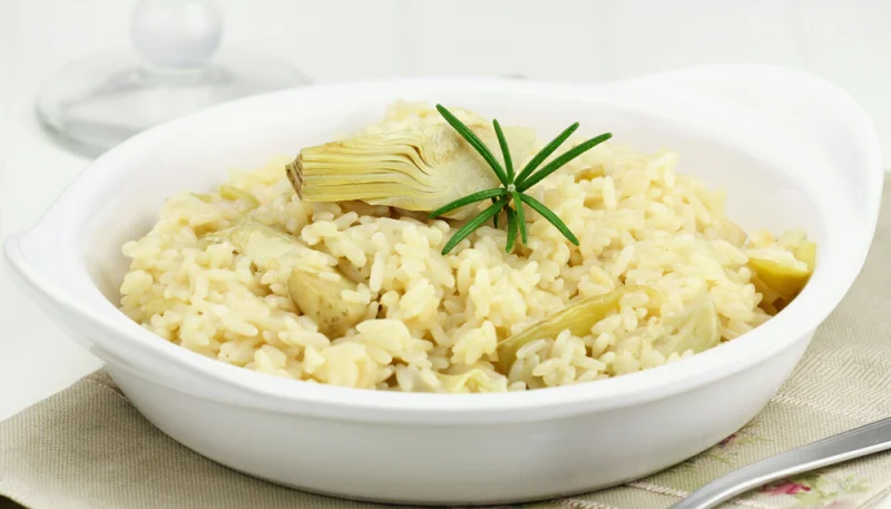Arroz de alcachofas