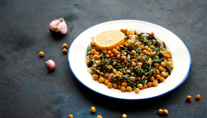 Garbanzos con acelgas
