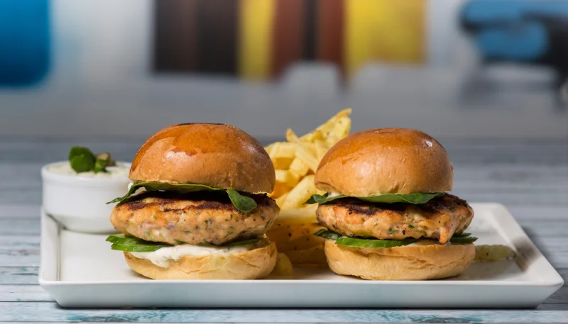 Hamburguesa de salmón