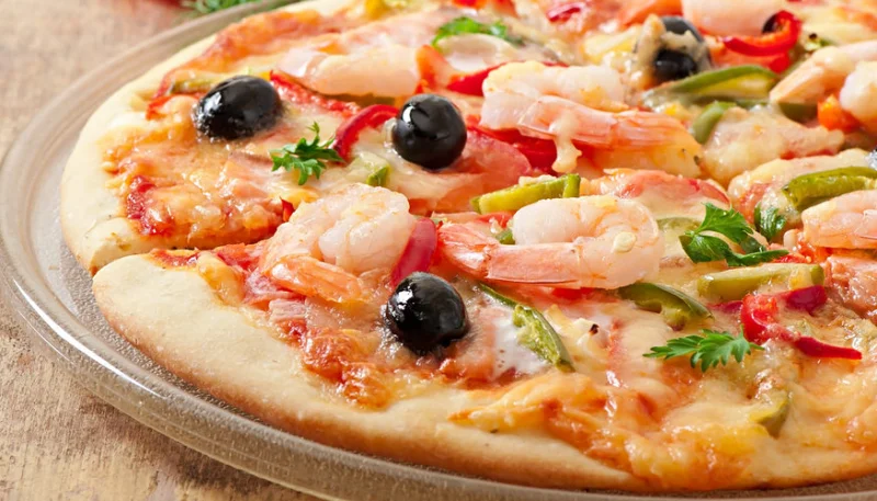 Pizza de gambas