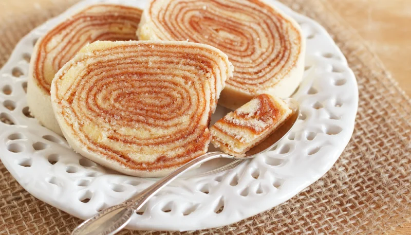 Brazo de gitano de dulce de leche