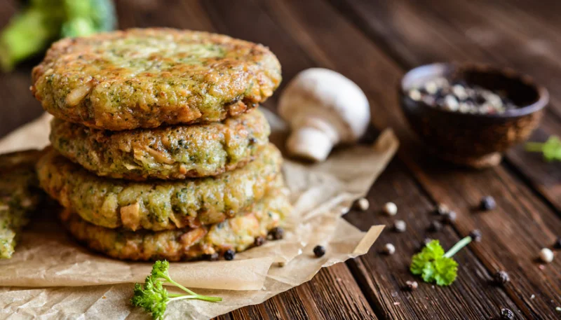 Croquetas de quinoa, brócoli y champiñones
