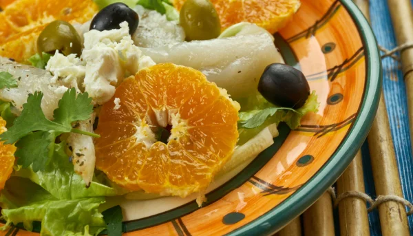Ensalada de bacalao y naranja