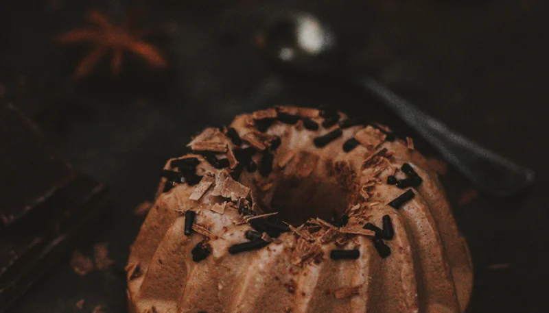 Flan de chocolate vegano