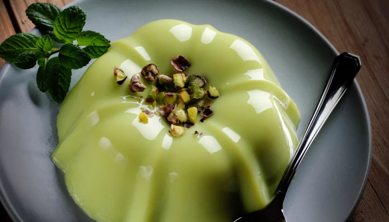 Flan de pistacho