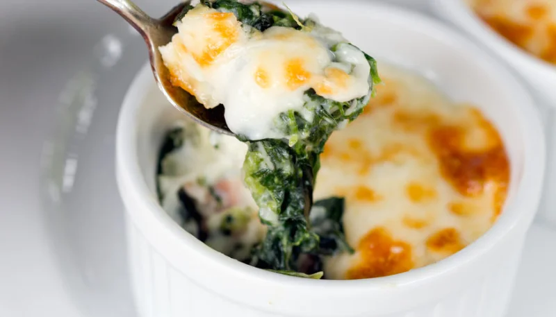 Gratinado de espinacas con salsa bechamel