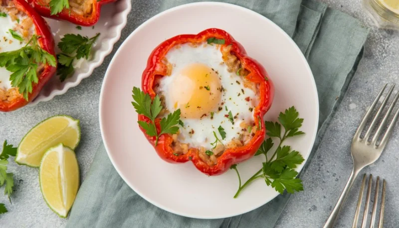 Huevos en pimiento