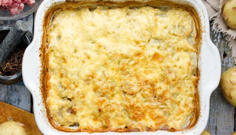 Lasaña de patatas y carne