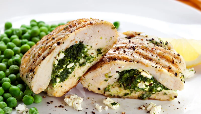 Pechugas de pollo rellena de espinacas