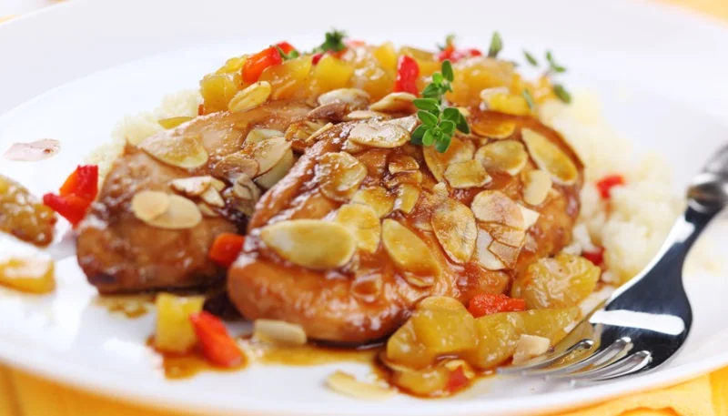 Pollo con albaricoques