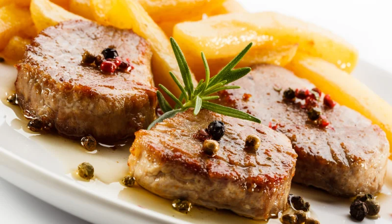 Solomillo de cerdo al coñac