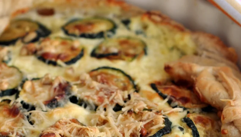 Tarta salada de calabacín y ricotta