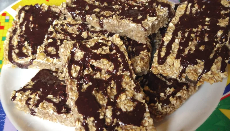 Barras energéticas de avena, plátano y miel