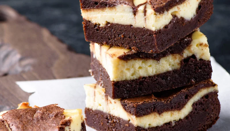 Brownie de dos colores