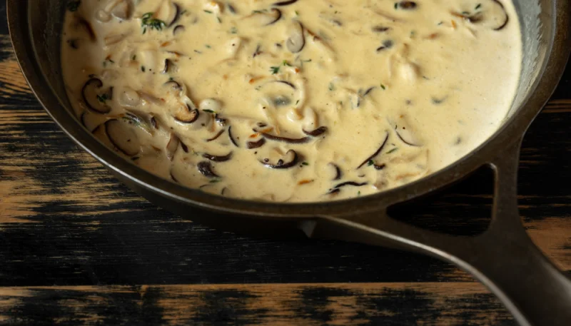 Champiñones a la carbonara