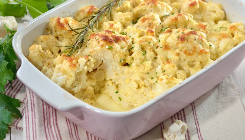 Coliflor gratinada al horno