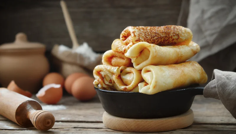 Crepes con harina de coco