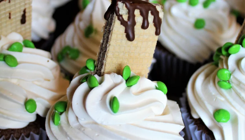 Cupcakes de chocolate al ron