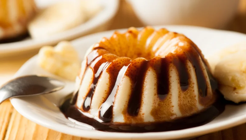 Flan de bananas