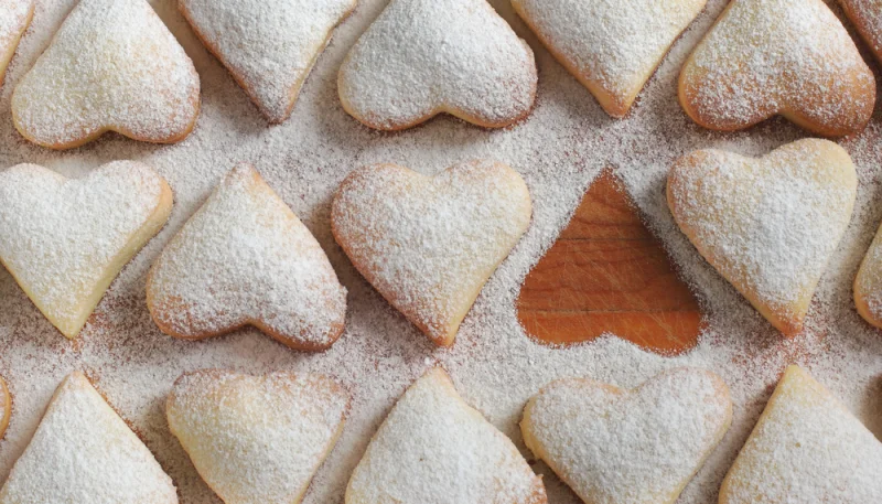 Galletas en forma de corazón