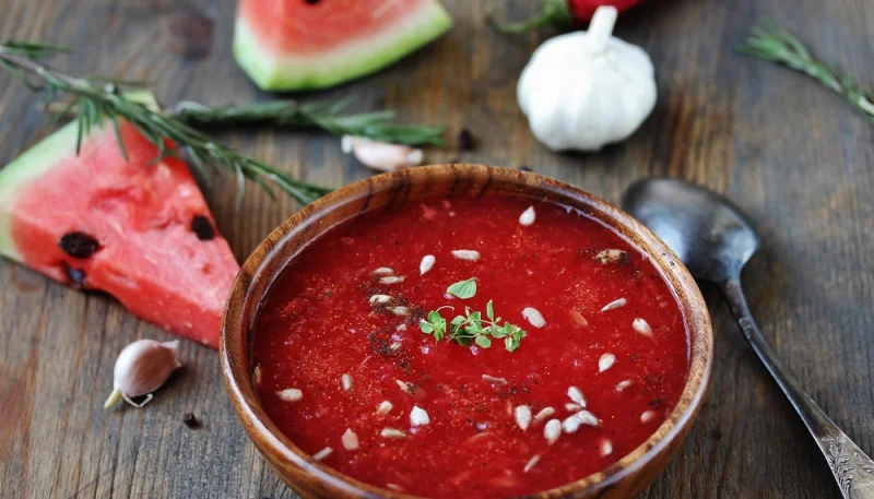 Gazpacho de sandía y tomate