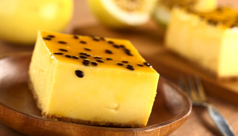Gelatina de maracuyá con agua de coco