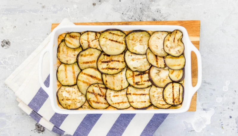 Gratinado de berenjenas y pollo