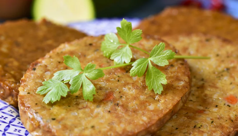 Hamburguesas de berenjena y queso