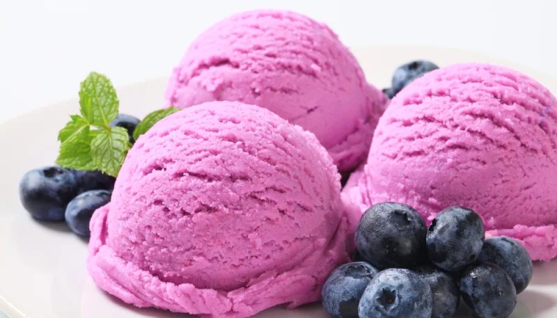 Helado de arándanos