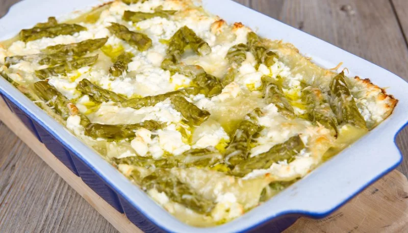 Lasaña de espárragos