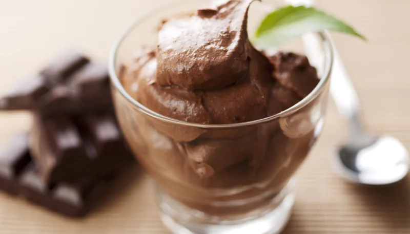 Mousse de chocolate con aguacate
