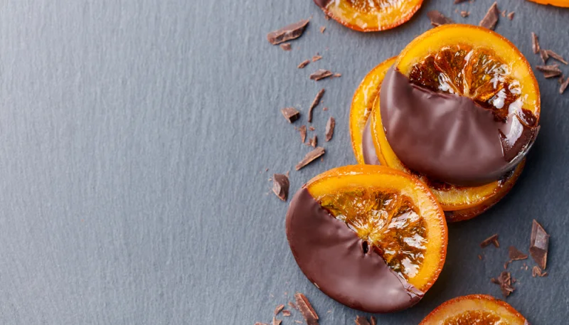 Naranjas con chocolate
